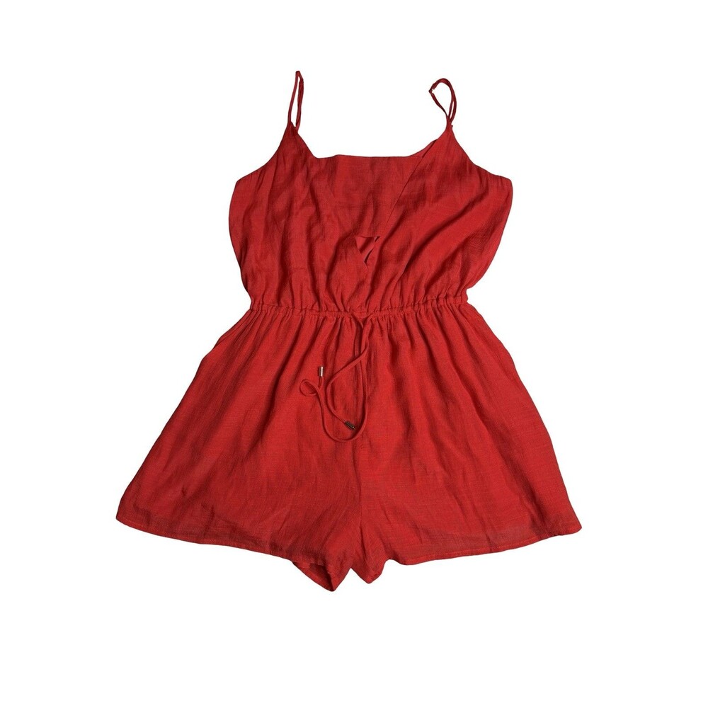 Gili Stitch Fix Red Romper Women's Size Large cut out Summer